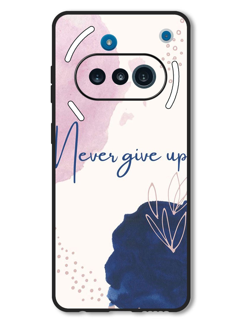 Theodor Case Compatible with Nothing Phone 3a Protection Shockproof Bumper Cover Never Give up - Image 1