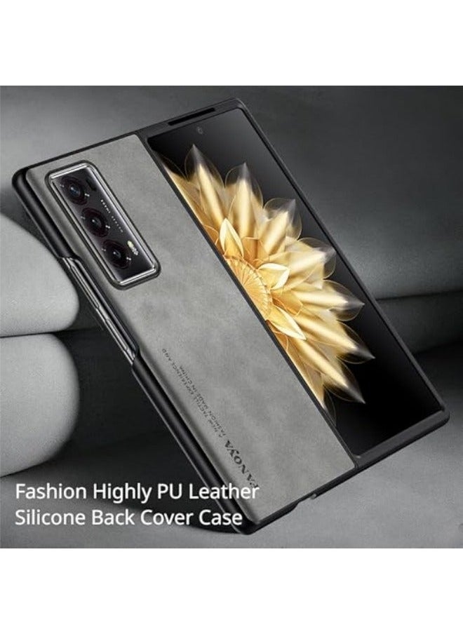 General Compatible with Honor Magic V2 Case Luxury Leather Matte Shockproof Phone Cover for Honor Magic V2 Funda Folding Setting Bumper Coque  - Image 5