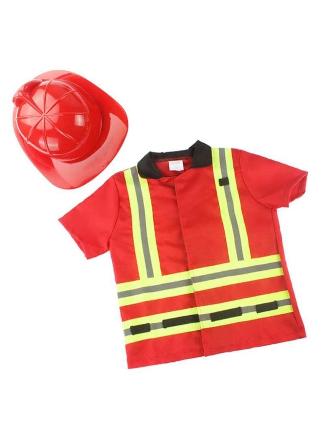 TOY GARDEN Firefighter Costume Set for Kids | Fireman Role Play Outfit with Jacket, Cap, Toy Fire Axe & Accessories | Preschool Boys and Girls Dress-Up Costume Set for Halloween, School Events, and Pretend Play | Costumes, Reenactment & Theater Toys - Image 4