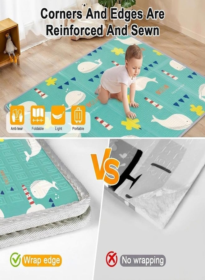 Edtepy Double Sided Waterproof Play Mat for Babies 0 to 2 Years, 8mm Thickness, Baby Mats for Floor, Newborn Learning Floor Rug, Large & Foldable Crawling Carpet, 200x150 CM (Baby MAT-1) - Image 5