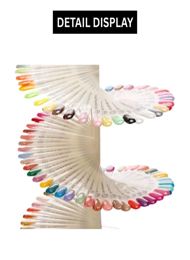 NYSA Milky White False Nail Practice Tips | Nail Art Color Chart Display Stand | False Nail Display Shelf for Gel Polish & Nail Art | Display Board for Salon & Home Use | Pack of 120 Pcs for Beginners & Professionals - Image 5