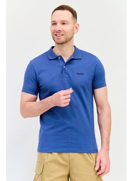 RBX Men Sportswear Fit Short Sleeve Outdoor Polo Shirt, Blue  - Image 1