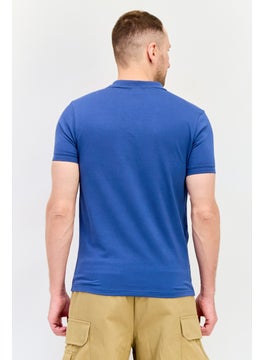 RBX Men Sportswear Fit Short Sleeve Outdoor Polo Shirt, Blue  - Image 3