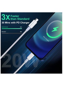 MMG iPhone Charger Cable 2M [MFi Certified] USB C to Lightning Cable Fast Charging Power Delivery PD 20W iPhone Cable for iPhone 14/14 Pro/14 Plus/14 Pro Max, iPad Pro, iPhone 8-13 All Series  - Image 2