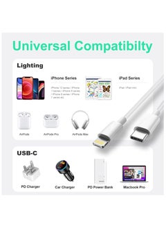 MMG iPhone Charger Cable 2M [MFi Certified] USB C to Lightning Cable Fast Charging Power Delivery PD 20W iPhone Cable for iPhone 14/14 Pro/14 Plus/14 Pro Max, iPad Pro, iPhone 8-13 All Series  - Image 4