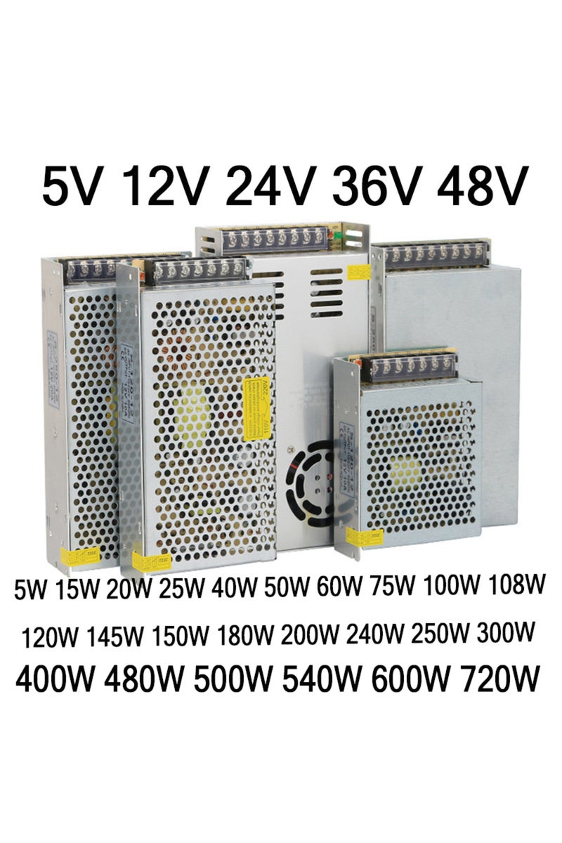 إيروريكس مزود طاقة تبديل 12 فولت 60 أمبير 720 واط تيار متردد 110 فولت - 220 فولت 60 واط 120 واط تيار مستمر 12 فولت 24 فولت 36 فولت 48 فولت 5 فولت 1 أمبير 2 أمبير 3 أمبير 5 أمبير 10 أمبير 2 - Image 1