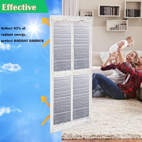MRPAPA Double Reflective Insulation Foam, 48" x 10 Ft Reflective Window Radiant Barrier B2 Fireproof Bubble Insulation Roll for Keep Heat, Thermal Heat Block Shield - Engineered Foil - Image 3