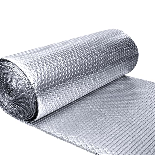 MRPAPA Double Reflective Insulation Foam, 48" x 10 Ft Reflective Window Radiant Barrier B2 Fireproof Bubble Insulation Roll for Keep Heat, Thermal Heat Block Shield - Engineered Foil - Image 1