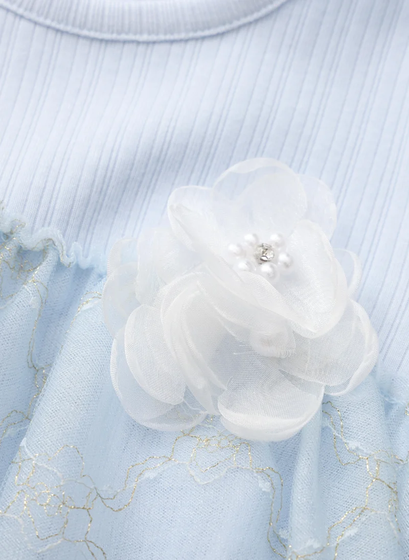 Balabala sky blue Baby Girls Knitted one-piece dress for Women | Best Price UAE