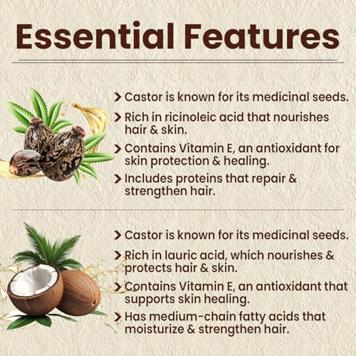 Kimayra Cold Pressed Castor & Coconut Oil For Hair Growth, Hairfall Control, Nails, Eyebrow & Eyelashes, Reduces Dandruff & Dark Spots, Glowing Skin | Men & Women All Skin & Hair Types –200ml - Image 4