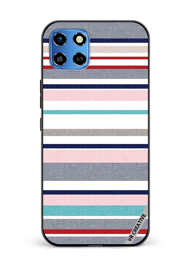 VR CREATIVE Protective Case Cover For Infinix Smart 6 HD Strips Design Multicolour - Image 1