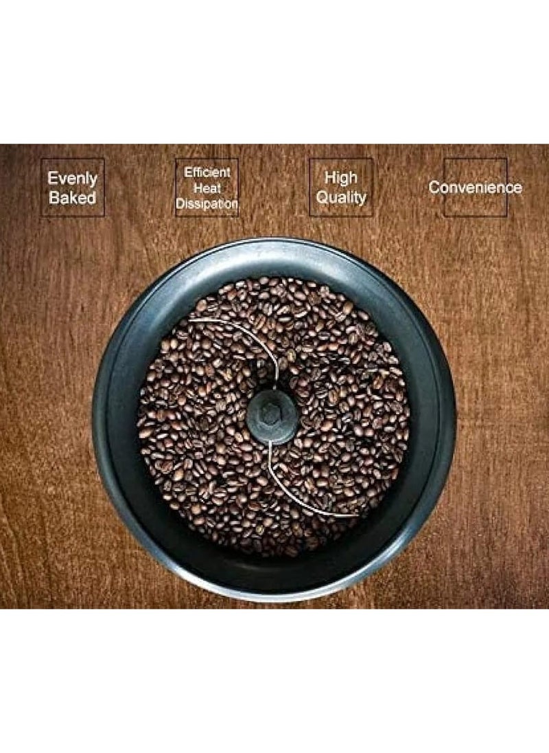 Generic Coffee Roaster Electric Coffee Bean Roaster Machine Black, Coffee Roaster Stainless Steel with Thermostat Timer 800W  - Image 2