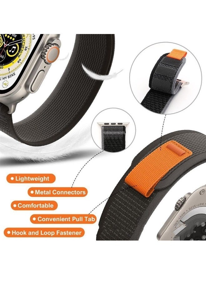 Aikanbo - 3 Pack for Apple Watch Trail Bands 49mm 45mm 44mm 42mm Nylon Braided Sport Bands for iWatch Series Ultra/8/7/SE/6/5/4/3/2/1 Multicolor - Image 1
