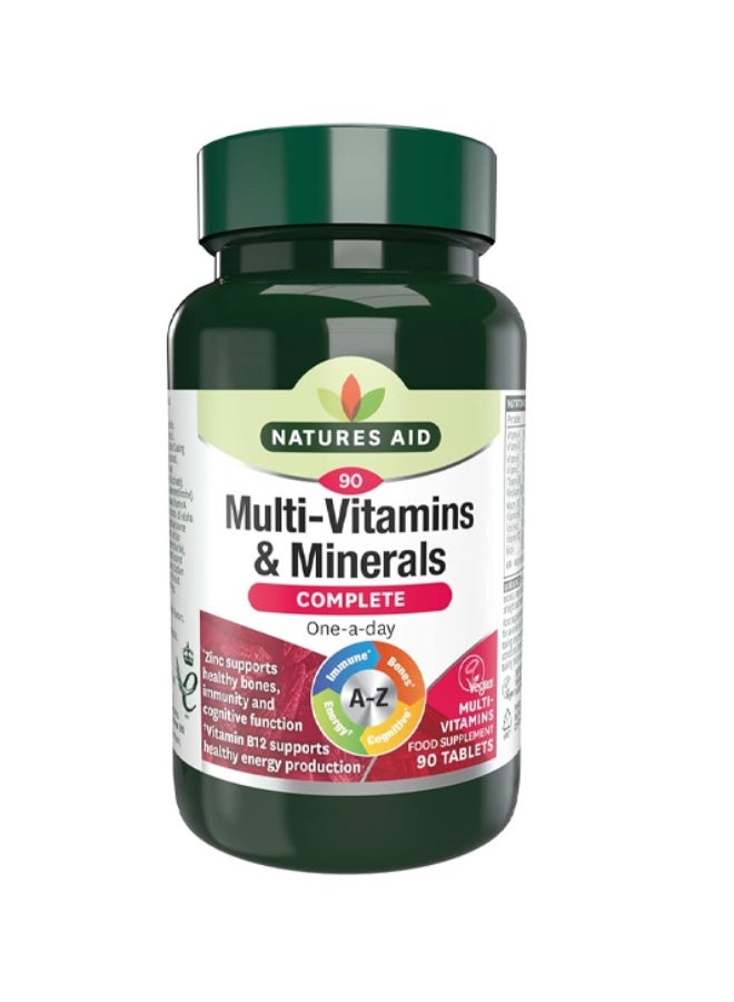 Natures Aid Complete Multi-Vitamin & Minerals 90 Tablets