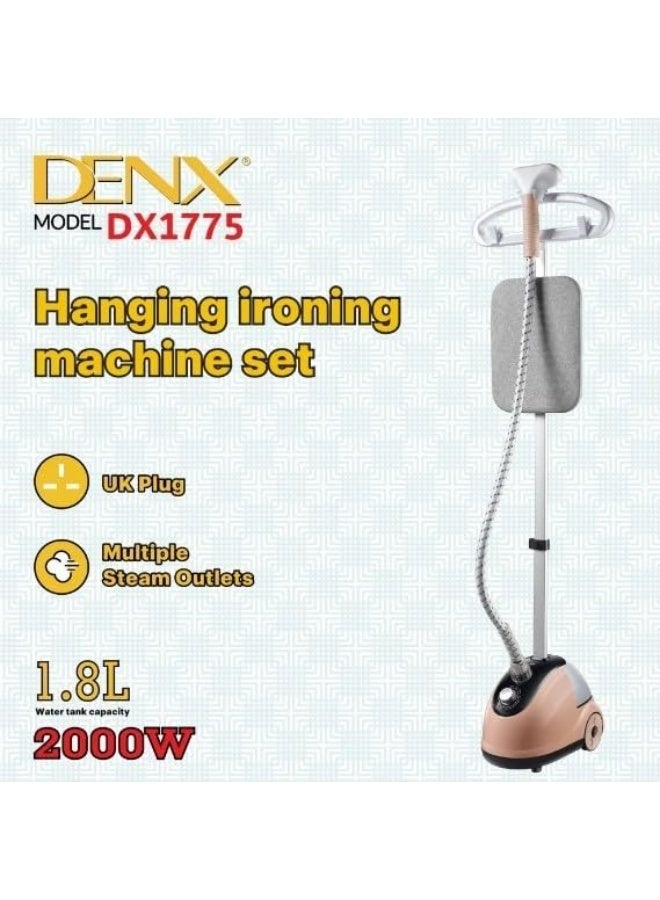 Denx DX1775 2000W Hanging Garment Steamer 1.8L Water Tank Vertical Ironing Machine Set 1Year Warranty - Image 5