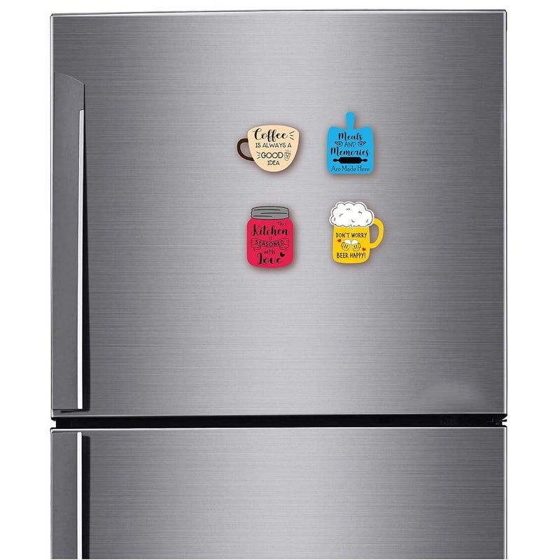 Livello Wooden Fridge Magnets for Home & Kitchen | Gift Items | Refrigerator Decorative Magnet | Funny Magnets | Kitchen Funny | Indian Cultural Themed Magnets (Multicolor 11) - Image 3