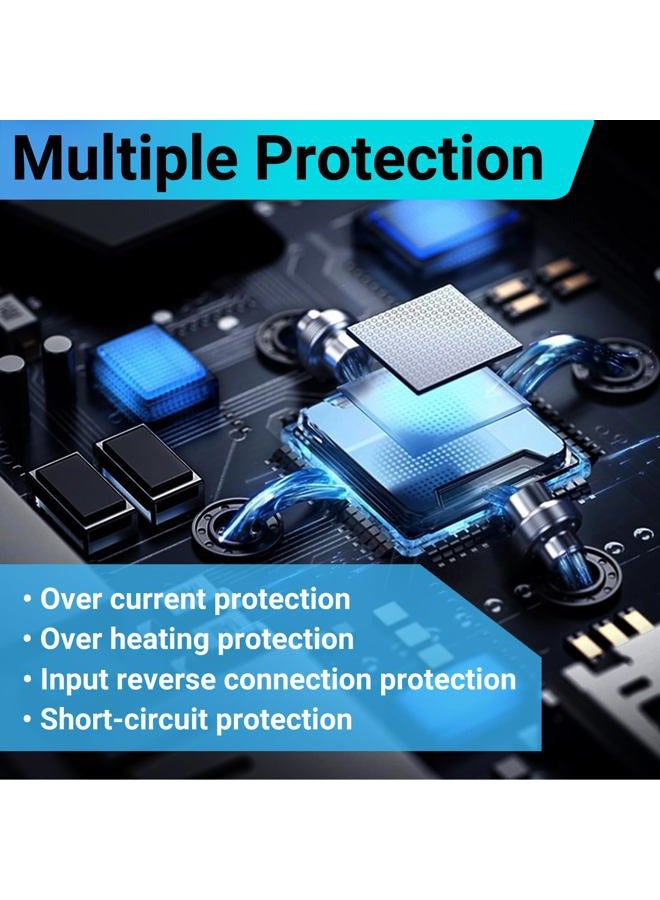 DROK 12v Power Supply, 8-32V to 3.3V 3A DC to DC Converter, 24V 12V Buck Converter Voltage Regulator for Vehicle Car Truck RV Solar Panels - Image 4