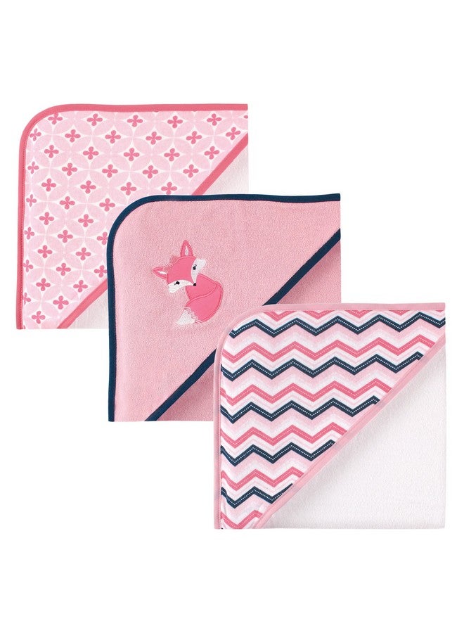 Luvable Friends Unisex Baby Cotton Terry Hooded Towels, Foxy, One Size - Image 1
