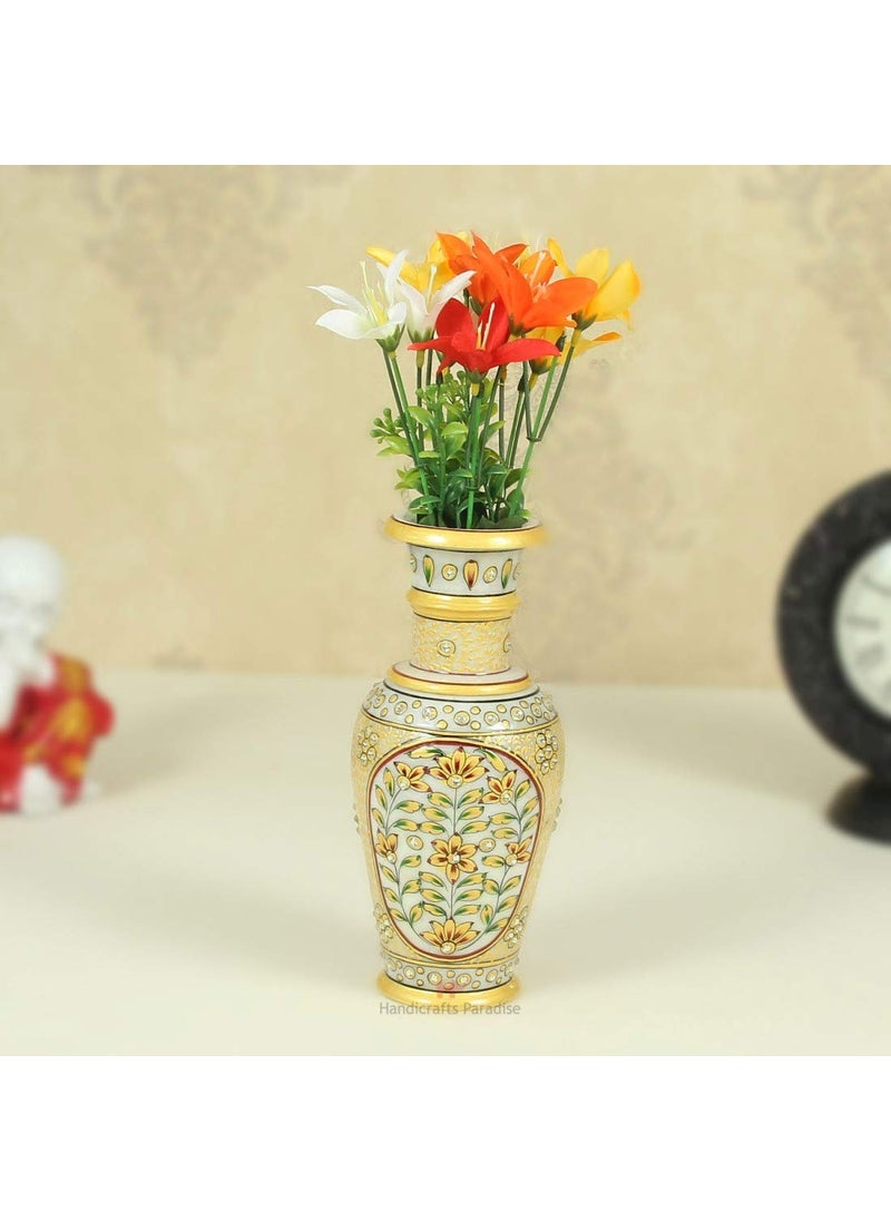 Handicrafts Paradise Handicrafts Paradise Floral Decorative Marble Flower Vase (10.2 cm x 10.2 cm x 22.95 cm)  - Image 1