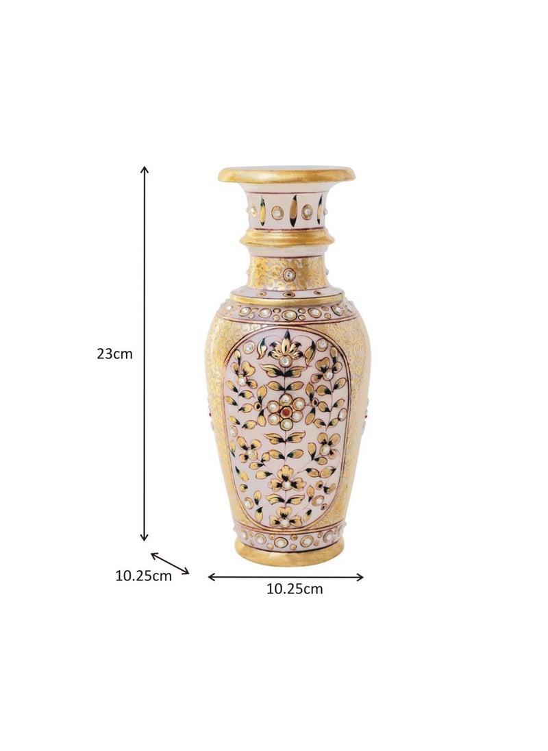 Handicrafts Paradise Handicrafts Paradise Floral Decorative Marble Flower Vase (10.2 cm x 10.2 cm x 22.95 cm)  - Image 3