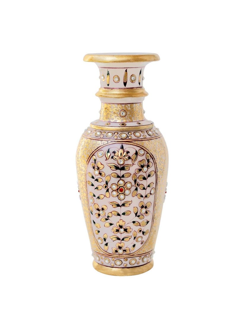 Handicrafts Paradise Handicrafts Paradise Floral Decorative Marble Flower Vase (10.2 cm x 10.2 cm x 22.95 cm)  - Image 2