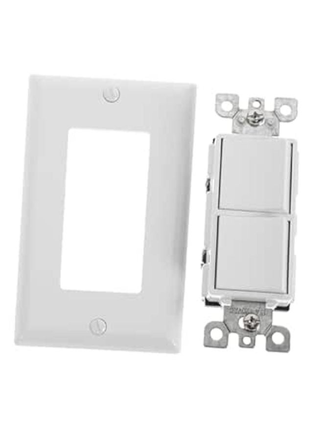 White Rocker Switch Cover Plate For Easy Installation In Home Hotel School - Image 1