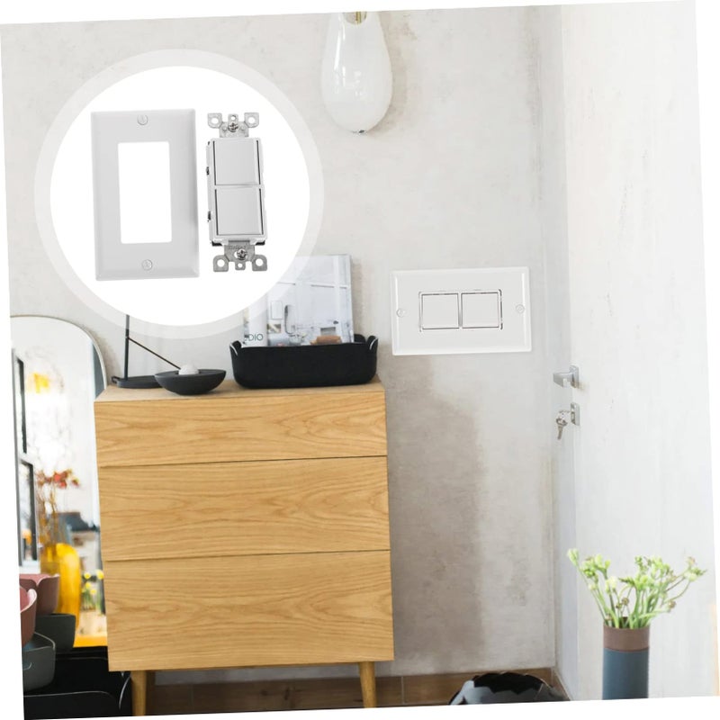 White Rocker Switch Cover Plate For Easy Installation In Home Hotel School - Image 5