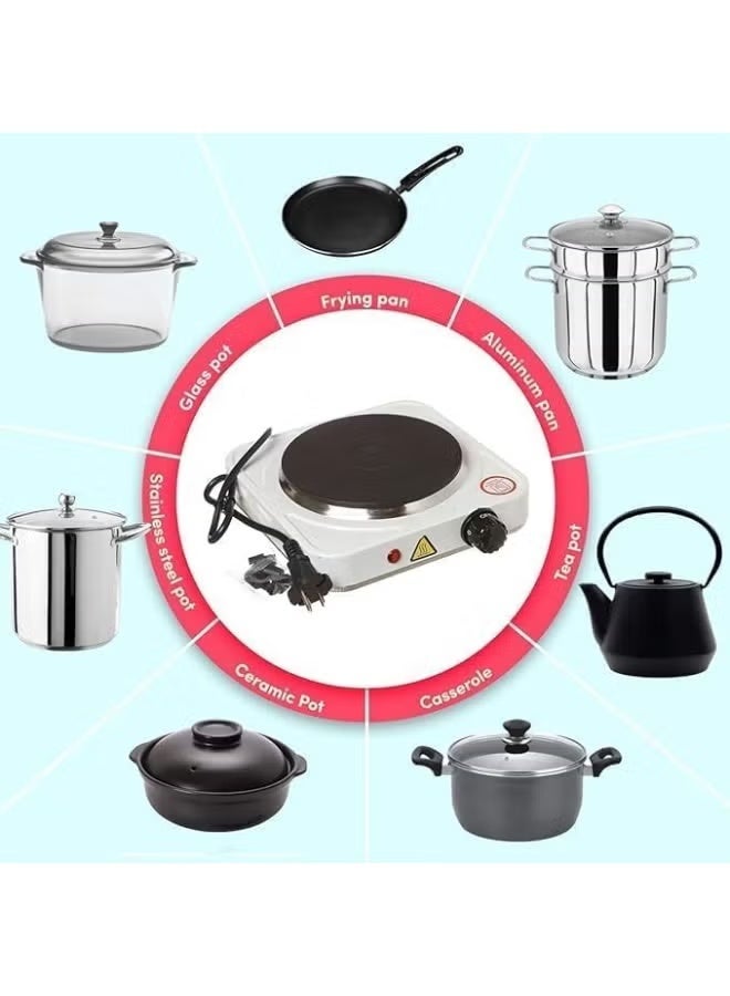 Generic Electric Hot Plate Cooker – Portable Single Burner Stove with Adjustable Temperature Control, Non-Stick Heating Surface, Fast Heating & Energy Efficient Electric Stove for Home, Office, Dorm & Outdoor Use - Image 2