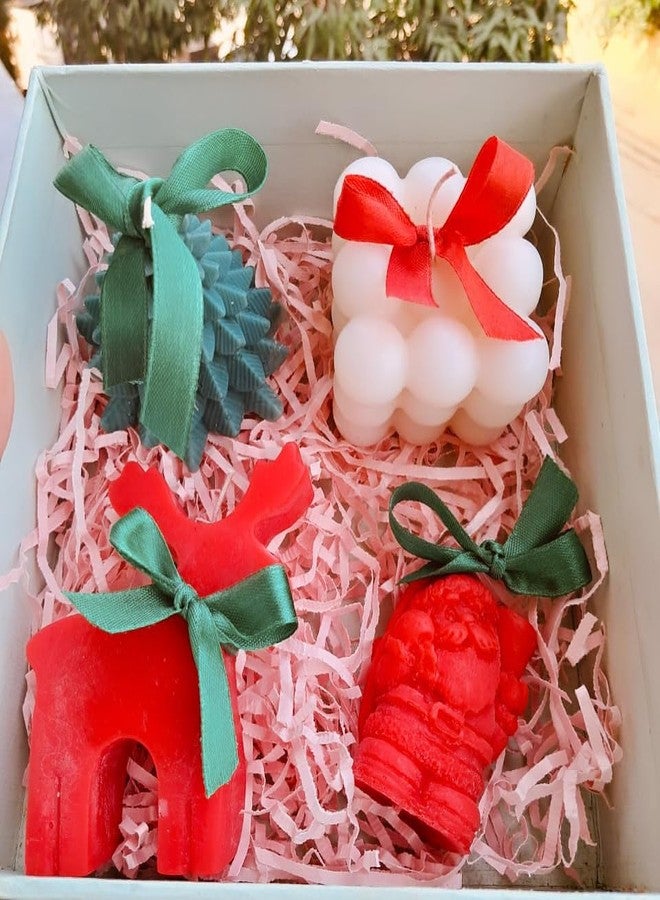 Astrid Christmas Candle | Santa Claus, Christmas Tree, Reindeer | Scented | 100% Soy Wax | Festive Gifting - Image 1