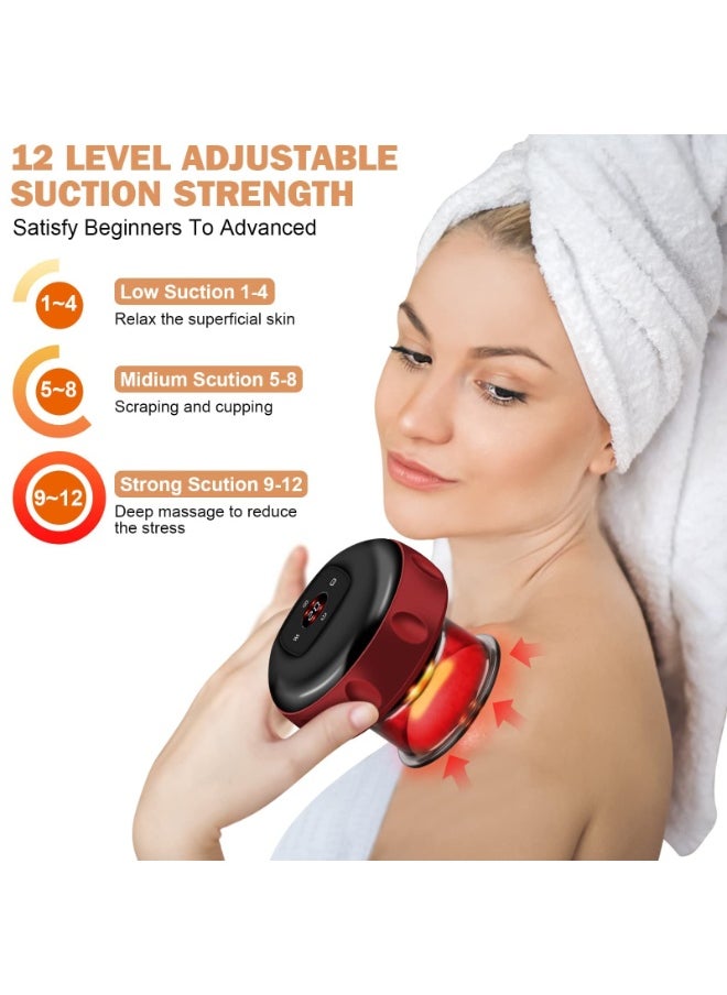 DMG TECH Electric Cupping Therapy Machine, 3 in 1 Cellulite Massager, Smart Dynamic Cupping Therapy Set, Rechargeable Gua Sha Cupping Massager, For Shoulders, Back and Neck, Various Areas  - Image 2