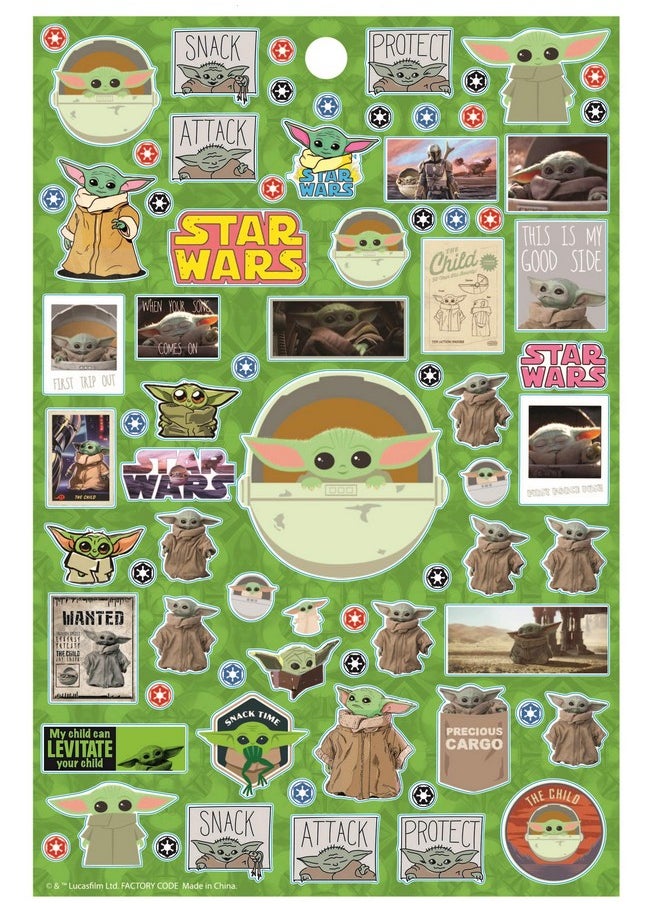 Innovative Designs - Baby Yoda Star Wars The Mandalorian Sticker Book Pack Over 300 Stickers - Image 1