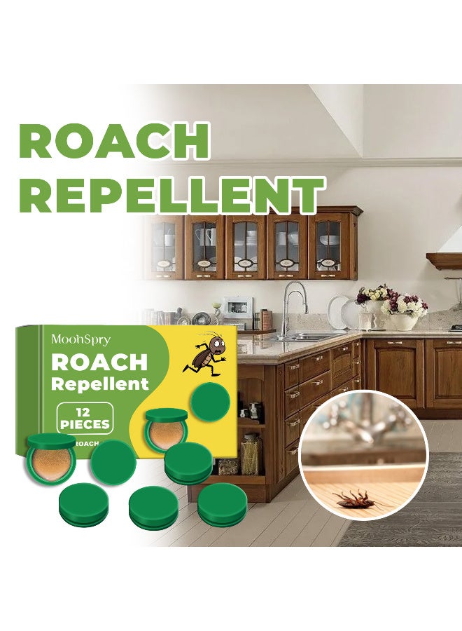 مونسبري ملصقات طُعم جل قاتل للصراصير، 12 قطعة، طارد للصراصير، طارد للصراصير للاستخدام الداخلي، طارد آمن للحيوانات الأليفة، طارد طبيعي للصراصير، يُبقي الصراصير بعيدًا عن المطبخ - Image 2