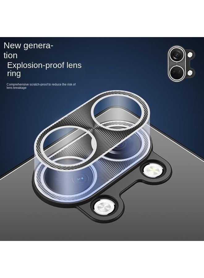 erorex Case Compatible With Oneplus Nord 3 5G Metal Matte Case Lens Protection Cover Raised Edge Shockproof Light And Thin Design Phone Case Cover Slim Fit Black - Image 3