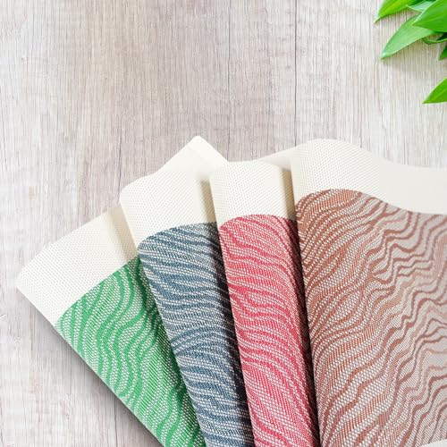 KitchEase Dining Table Placemats & Runner Set – Heat Resistant, Washable & Stain Resistant Woven Vinyl Mats | Table Runner & 6 Placemats Set for Stylish Dining (45x30 cm Placemats, 180x30 cm Runner) - Image 5