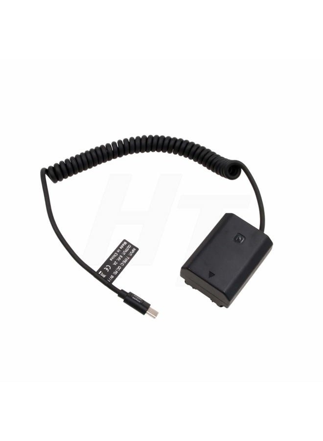 HangTon PD USB C 9V to NP-FZ100 Dummy Battery for Sony Alpha A7CR A7CII A7C A9II A6700 ZV-E1 A7RIV A1 A7RV A7SIII FX30 FX3 A7IV A7III A6600 A7RIII A7s A9 A9R A9S Camera - Image 1