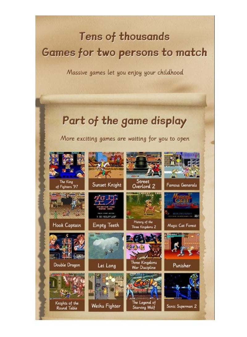 4K HD video game console, dual 2.4G wireless controllers, plug-and-play video game stick, built-in 15,000 games, retro handheld game console - Image 4