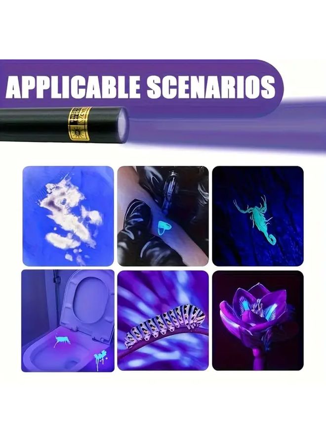 1pc Mini Portable UV 395nm Flashlight USB Rechargeable Black Light For Pet Urine Scorpion Detection - Image 3