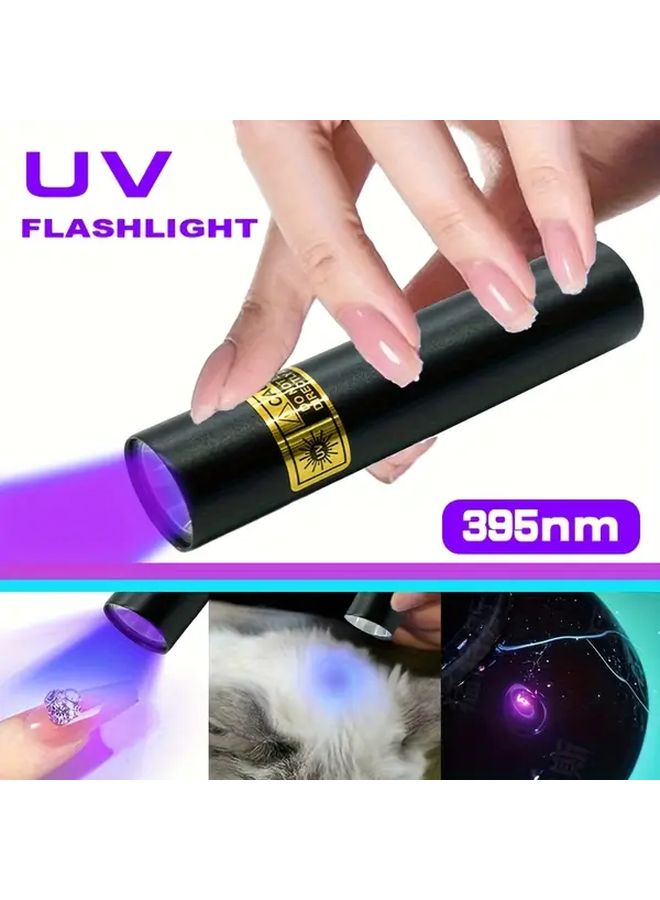 1pc Mini Portable UV 395nm Flashlight USB Rechargeable Black Light For Pet Urine Scorpion Detection - Image 5