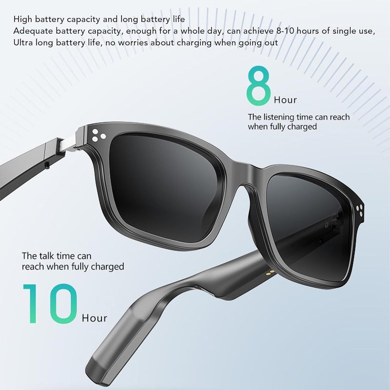 YJ009F AI Smart Glasses 144 Language Real-Time Translation Bluetooth 5.3 Magnetic Charging Touch Control PC/ABS Frame 8-10 Hour Battery for Business Travel and Meetings - Image 4