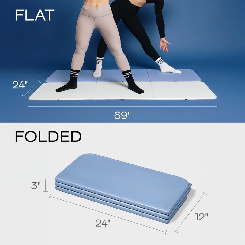 Stakt â€“ Foldable Multi-Purpose Fitness & Yoga Mat with Patented Design, Workout Mat with Non-Slip Surface, Portable & Lightweight, For Studio or Home Use, As Seen on Shark Tank (Tide) - Image 5