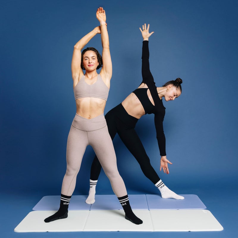 Stakt â€“ Foldable Multi-Purpose Fitness & Yoga Mat with Patented Design, Workout Mat with Non-Slip Surface, Portable & Lightweight, For Studio or Home Use, As Seen on Shark Tank (Tide) - Image 2