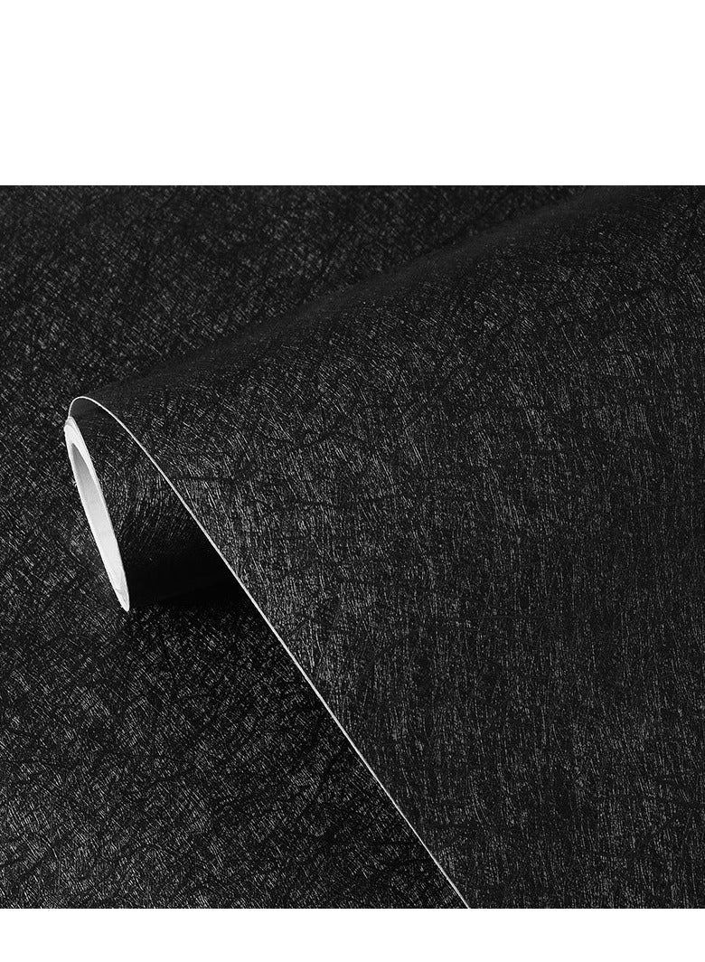 Obsidian Serica Contact Paper, Black Silk Peel and Stick Self-Adhesive Wallpaper, Extra Thick, Decorative Vinyl Waterproof, 300 x 60cm - Image 1