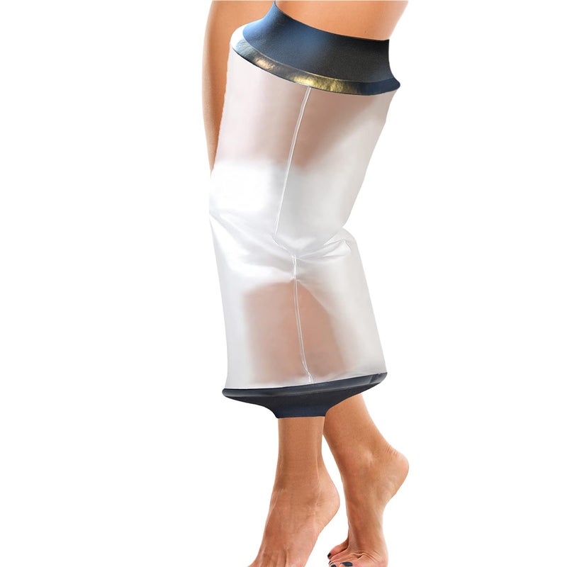 KEEFITT Knee Cast Cover for Shower Waterproof Bandage and Cast Protector for Knee Replacement Surgery Wound Burns Watertight Protection Reusable
