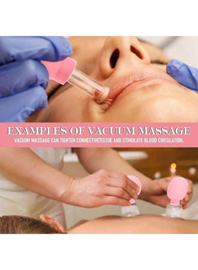 طقم حجامة زجاجي احترافي للتدليك (4 قطع) – حجامة تفريغ بكرات شفط قوية – علاج بدون نار للتخلص من التوتر والسيلوليت – طقم العافية والجمال (وردي) - Image 2