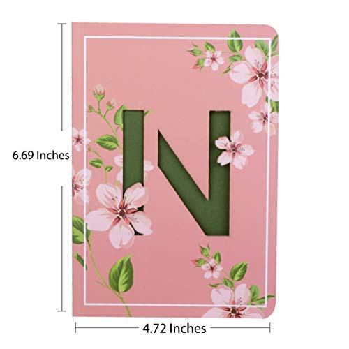 DOODLE Initial N Lasercut Soft Bound Diary (6.69 X 4.72 X 0.5-inches, 80 GSM, 192 Pages) Notebook for Girls - Image 3