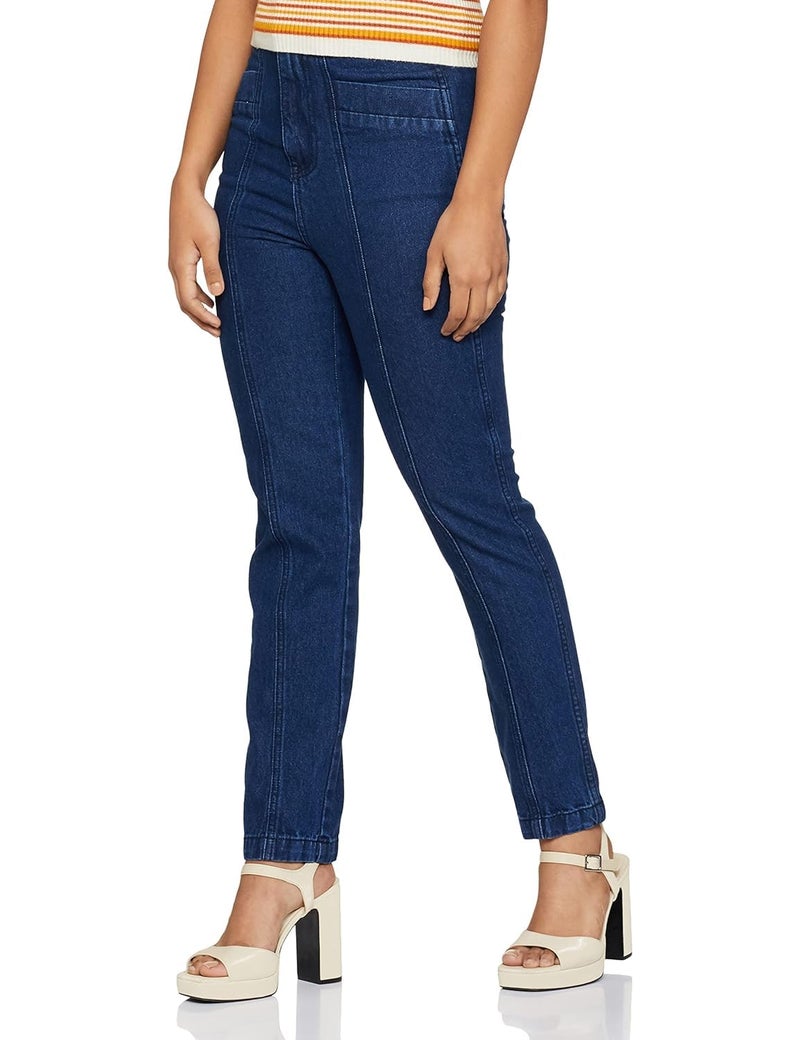 AKA CHIC Tapered Fit Women Jeans (AKCB 1437_Blue_26 - Image 3