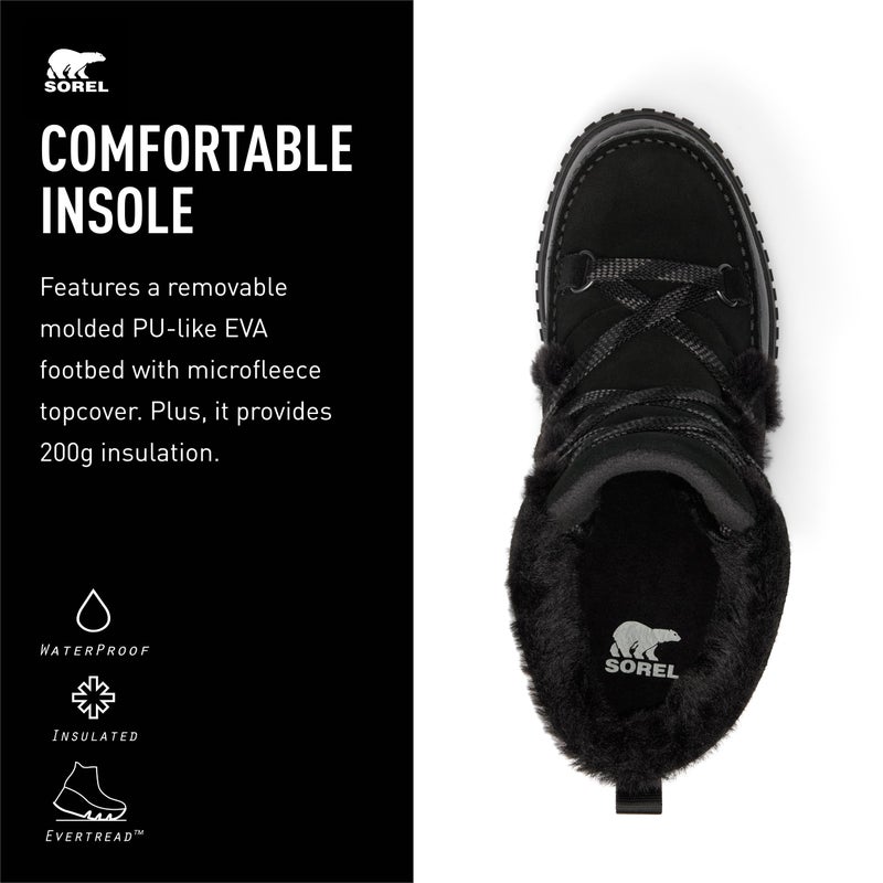 SOREL Women's ONA AVE Alpine Waterproof Boot - Black, Black - 8 - Image 5