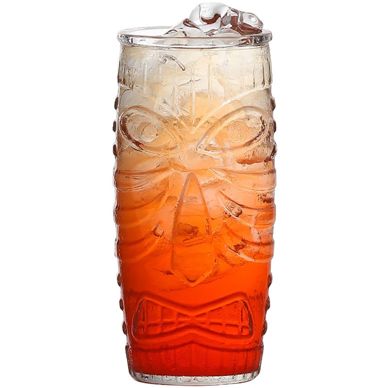 Cedilis 6 Pack 20 Ounce Modern Bar Tiki Glasses Tiki Cup Tiki Mug, Double Old Fashioned Glass, Hawaiian Style Glass, Perfect for Mai Tai, Exotic Zombie Cocktails, Tropical Island Drinks - Image 2