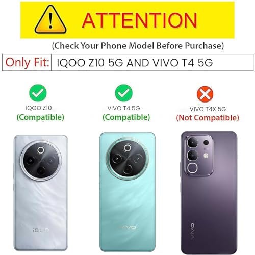 Kapa Noble Slim Magnetic Leather Flip Case Cover for Iqoo Z10 5G / Vivo T4 5G | Card Holder Stand Flip Wallet Case (Black) - Image 2