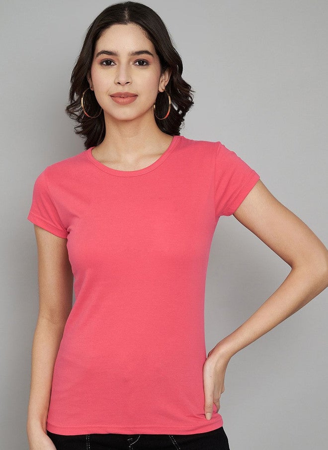 Trend Level Women Pink T-shirt - Image 1